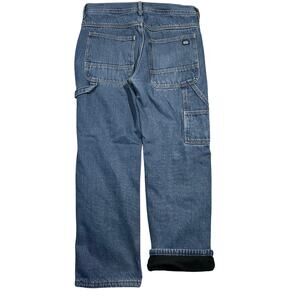 Key Jeans Fleece Lined Mens 32x30 Denim Blue Workwear Y2K Carpenter Utility